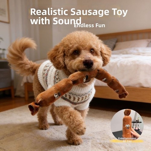 Cute plush sausage sound - plush, toy