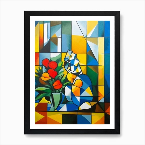 Freesia with cat - freesia, a