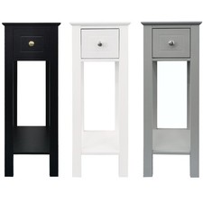 Bedside Storage Unit, Slimline Tall Telephone Table, Storage Table For Hallway