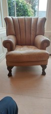Beautiful tan leather - , armchair