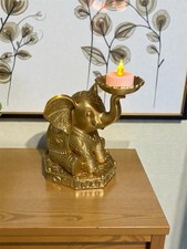 Gold Elephant Candle Holder