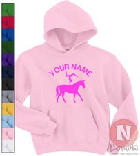 Personalised equestrian vaulting Hoodie kids Hoody fun pony horse gymnastics