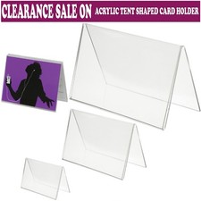 Acrylic Clear Menu Show card Name Place Table Setting Display Tent Stand Holder 
