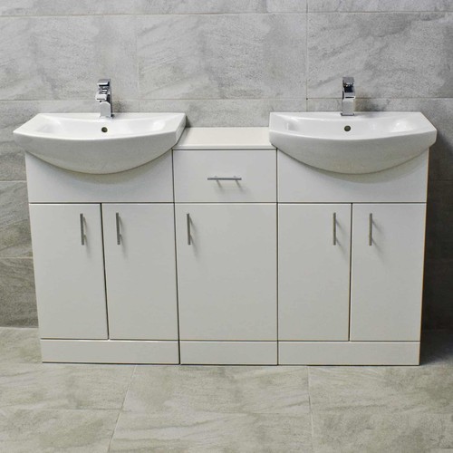 1450mm double vanity sink - double,