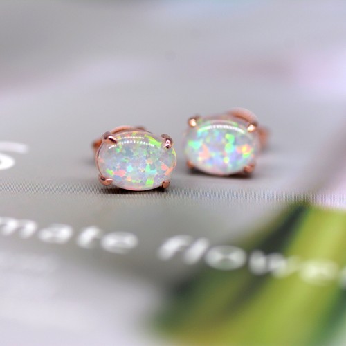 Minimalist oval fire opal - oval,