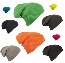 Oversized Slouch Beanie Hat Cap Mens Ladies Knitted Woolly Winter Autumn