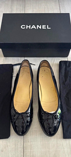 Chanel black patent leather - patent,