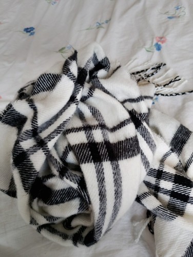 Womens autumn scarf - scarf, black