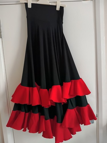 Flamenco skirt black red - skirt, in