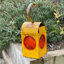 Vintage Chalwyn Yellow Road Lamp & Burner New Wick Garden Lantern Light Mancave