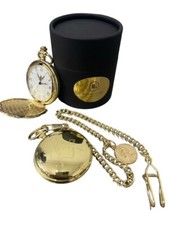 Engraved FREEMASON POCKET WATCH Gold Coin Fob Pendant iCase Masonic Personalised