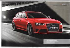 Audi RS4 Avant 2013-2014 UK Market Sales Brochure A4