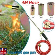 Long Arm Burner Propane Torch Butane Gas Blow Roofers Brazing Set + 4M Hose