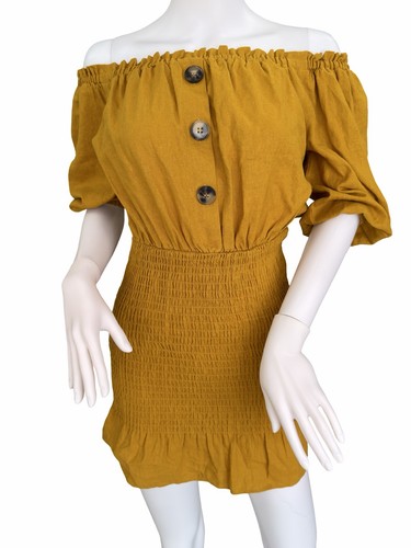 Zara mustard off shoulder - zara,