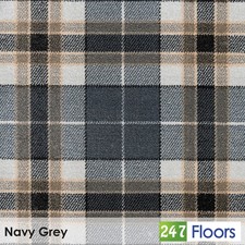 Navy Grey Midas Tartan Wilton
