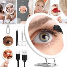 20X Magnifying LED Vanity Mirror Makeup Mirror w/ LED Light Mirror for Bathroom