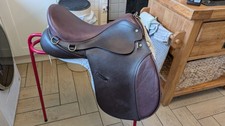 CLIFF BARNSBY GENERAL  PURSPOSE SADDLE • 17" 1/2 • TWO TONE BROWN •  size 3 fit