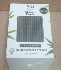 TheCheekyPanda BambooPaper Cocktail Straws| Black Paper Cocktail Drinking Straws