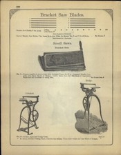 1890s PAPER AD Holly Cricket Iron Foot Power Pedal Scroll Saw 