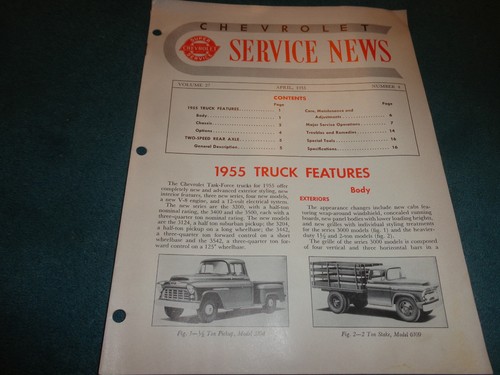 1955 chevrolet truck features - 1955,