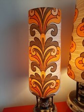 West German 55cm Lampshade Retro Vintage 60s 70s Lamp fat lava orange funky cool