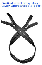 Black Heavy Duty Zip - No.8