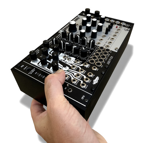 46hp black printed eurorack - printed,