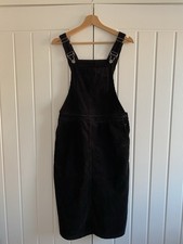Seasalt Ladies Roseworthy Dungaree Pinafore Dress  Black Jumbo Cord UK 8