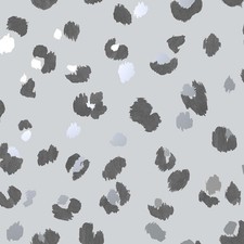 Leopard Print Wallpaper Grey