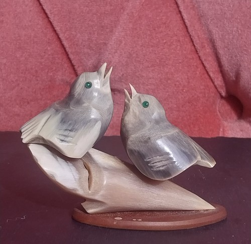 Indigenous carved horn antler - carved,