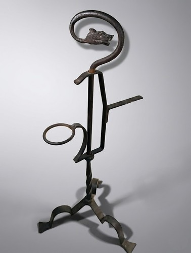 Antique wrought iron - iron, rushlight