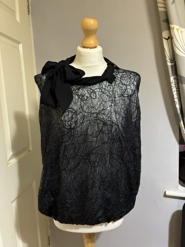 Womens black lace sleeveless - lace,