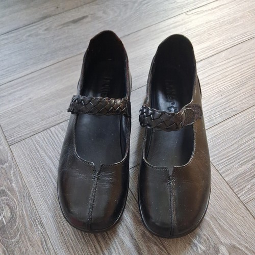 Hotter ortholite black leather - black,