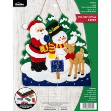 Bucilla Felt Wall Hanging Applique Kit - The Christmas Squad
