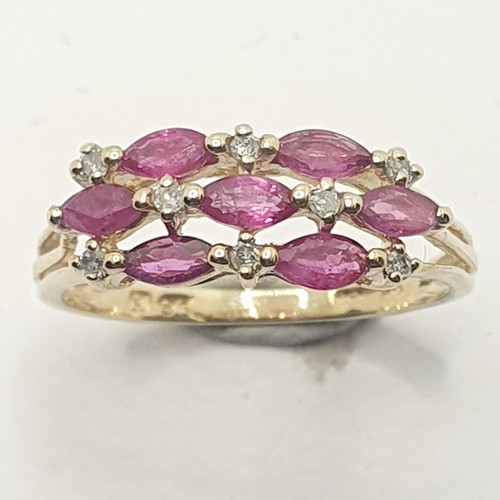 Qvc 9ct pink ruby marquise - 9ct,