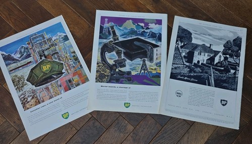 Lot vintage bp oil - 3, vintage,