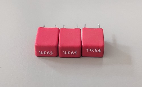 Wima 1uf 63v capacitors - wima, x3
