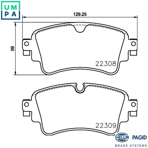 Brake pad set disc - disc,