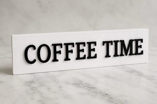 Coffee time printed sign - coffee, time”