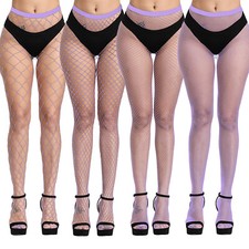 Womens Coloured Fishnet Dance Tights - Micro Wide Whale Fish Party Nets UK 6-16