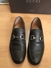 Gucci  Mens Brown Leather Horsebit Loafers Shoe Uk 6.5, , Made In Italy ( Boxed)