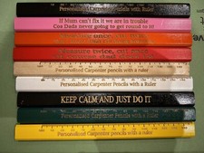 Personalised carpenter builder woodwork pencils