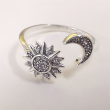 Ring 50/52/54/56/58/60 Pandora Sparkling Sun & Crescent Moon Open