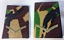 2 rank slides - LANCE-CORPORAL - DPM CAMOUFLAGUE COMBAT 95 UNIFORM - 9cm x 7cm