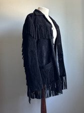 VINTAGE SUEDE FRINGE JACKET 40