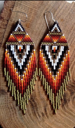 Tribal earrings native large - earrings,