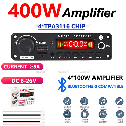 400w car digital bluetooth - 400w,