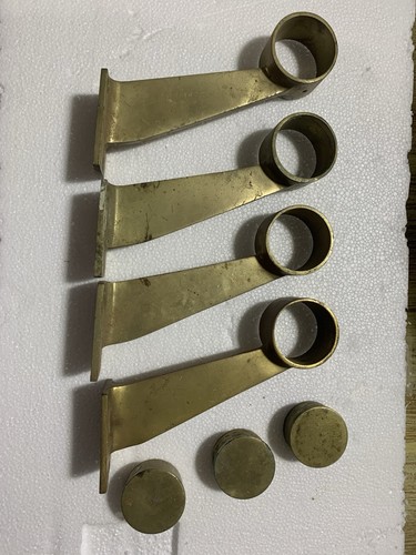 Brass bar foot rail hardware - foot,