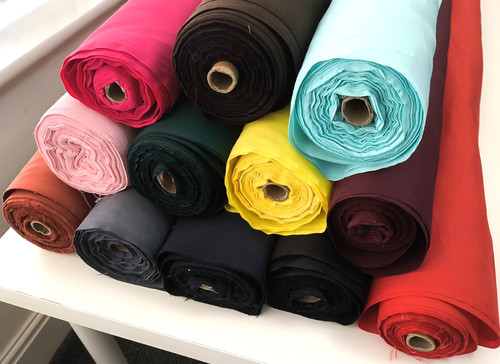 Plain polycotton fabric 112cm - plain,