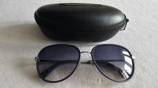 Police blue / gunmetal sunglasses.  EDGE 7. With case.